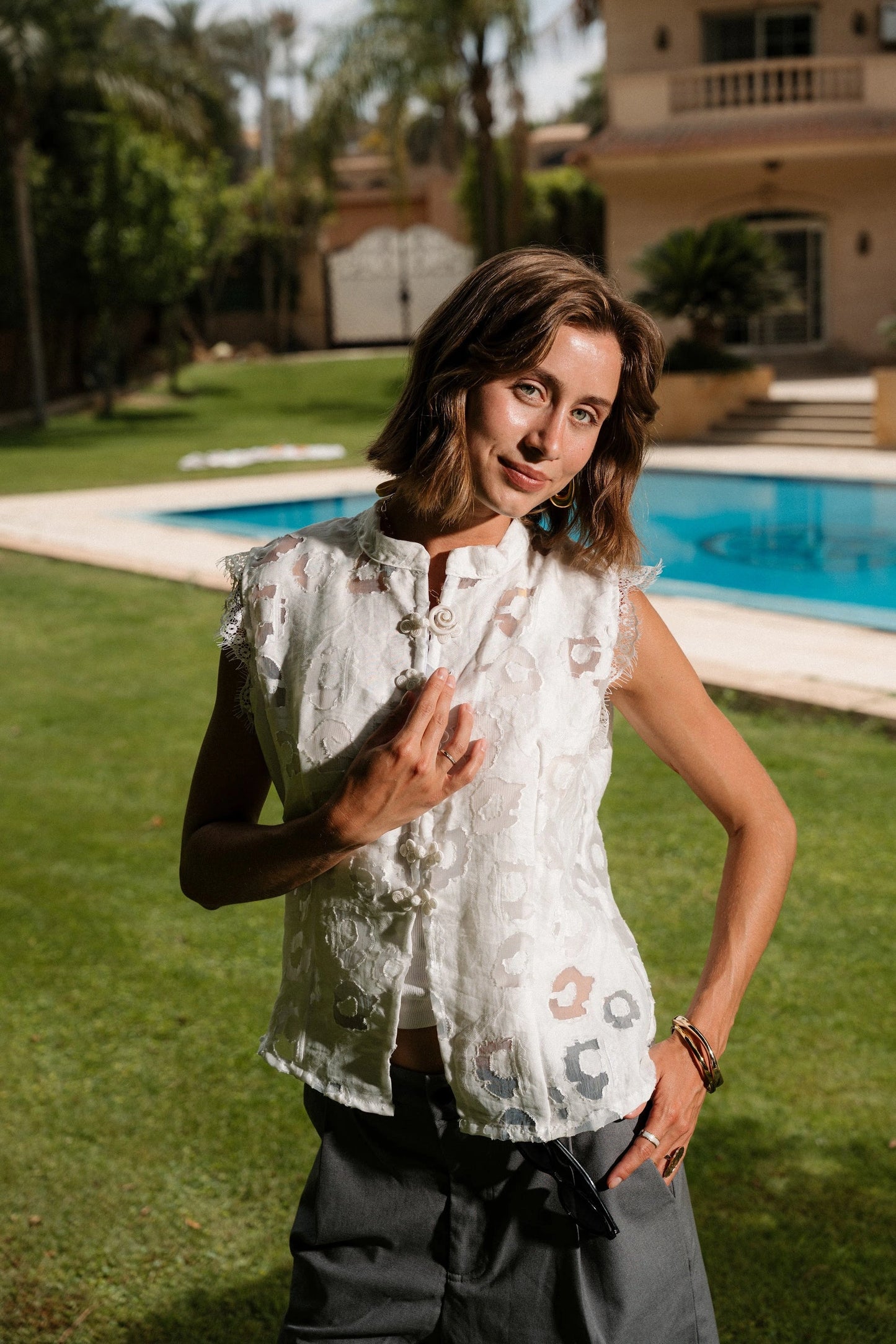 "La Pizzo Bianca" Lace Top