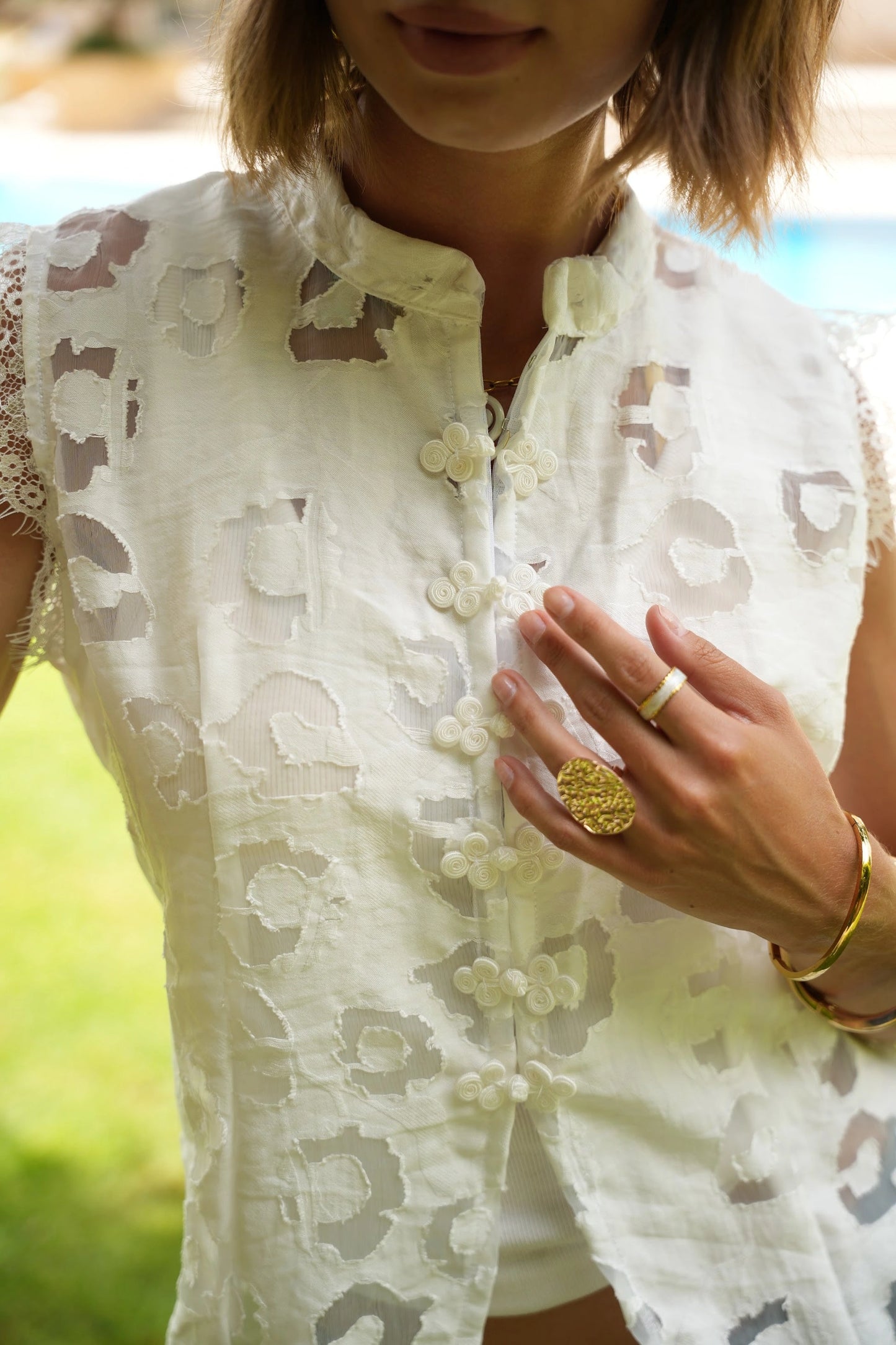 "La Pizzo Bianca" Lace Top
