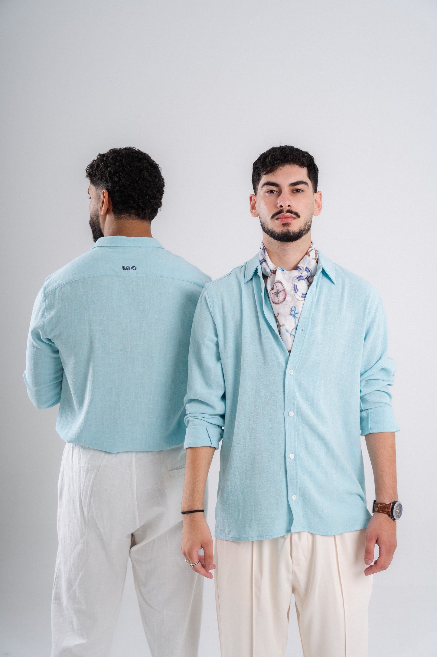 "Azzurro Sereno" Linen Shirt